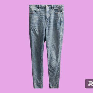 American Eagle Outfitters next level stretch curvy super hi-rise jegging blue 4